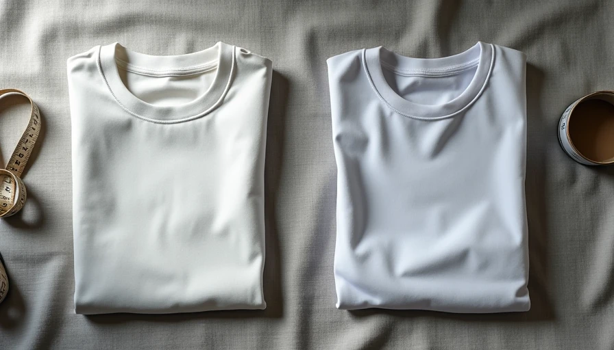 Before and after comparison of white t-shirts showing fabric quality and fit details for better menswear choices