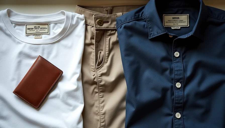 Practical affordable menswear items with wallet showing smart buying approach