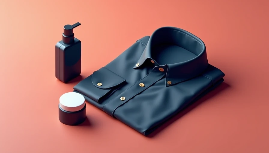 Visual context for grooming products that pair well with clean everyday outfits